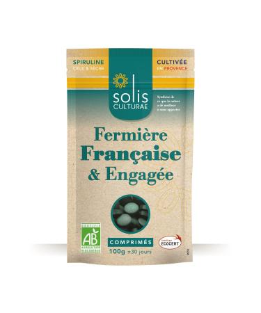 Organic spirulina AB French / 1 sachet 100 g or 200 tablets 100% spirulina / 30 days of cure / Strengthens immunity / Rich in iron / Antioxidant / Boosts the body. Company SOLIS CULTURAE