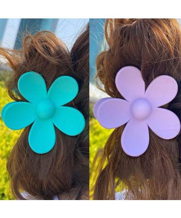 Jasni 10pcs Multicolor Combined Matte Nonslip Big Hair Claw Clips shark Catch clip Women Fashion Hair Styling Accessories Flower Hair Clips - Buy Online on GoSupps.com
