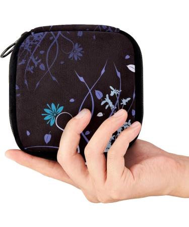 GIAPB Period Bag - Sanitary Napkin Storage & Makeup Pouch, Cartoon Art Flower Pattern (Color2434) - Buy Online on GoSupps.com