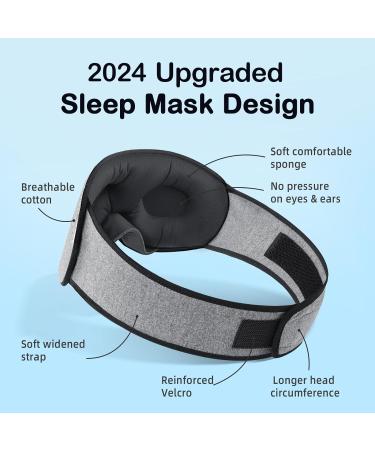 Shop In-House Cotton Sleep Mask for Side Sleepers - 3D Light-Blocking Eye Mask with Hearing Protection & Adjustable Velcro for Ultimate Comfort | Ideal for Women & Men - Buy Online on GoSupps.com