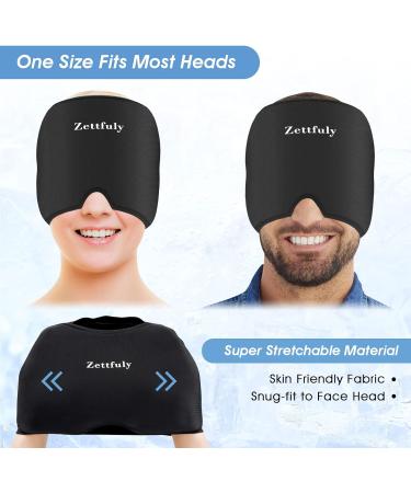 Zettfuly Migraine Relief Hat - Cold Therapy Head Wrap for Headache, Stress, Sinus Relief - Buy Online on GoSupps.com