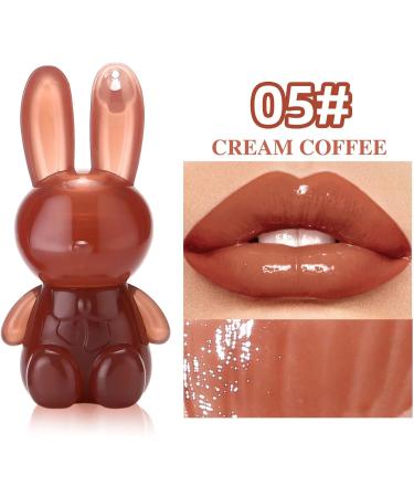 Huxibai Full effect lip hydrating plumper with bunny effect lip gloss for women and girls daily use evening care makeup preparation 05 - Buy Online on GoSupps.com