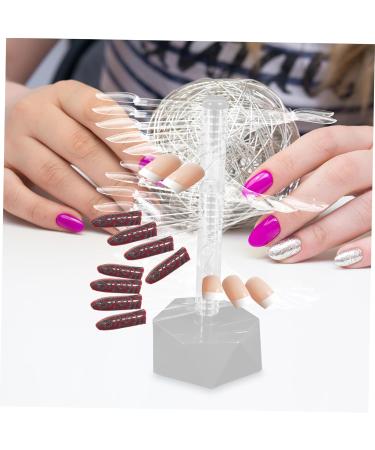 Nail Tips Practice Holder Nail Tips Display Holder Nail Practice Stand Nail Art Practice Stand Nail Art Stands Clear Nail Sample Stick Nail Art Supply Spiral Nail Manicure Acrylic 6.2x6.2cm gray - Buy Online on GoSupps.com