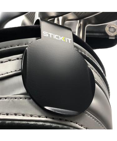 STICKIT Golf Bag Metal Landing Pad I Metal Bag Clip for Quick and Easy Use of Magnetic Golf Gear & Accessories with Convenient Positioning on Your Golf Bag