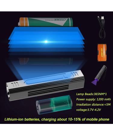 Portable Woods UV Lamp - 365 Nm Black Light Flashlight for Pet Urine Detection & Bed Bug Inspection - Buy Online on GoSupps.com