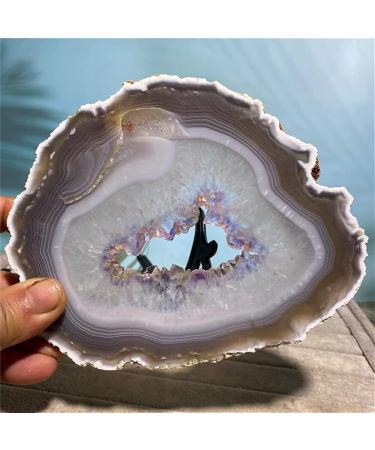 Amethyst Rough Stone Amethyst Agate Stone Slab Raw Minerl Gem Geode Home Decor Wicca Witchcraft - Buy Online on GoSupps.com