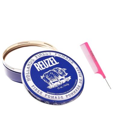 yper Comb + 12 oz XXL R z FIBER POMADE - Men Hair Styling Product for Man (w/SIeekshop Pink Comb) (Fiber Pomade (12 oz XXL))