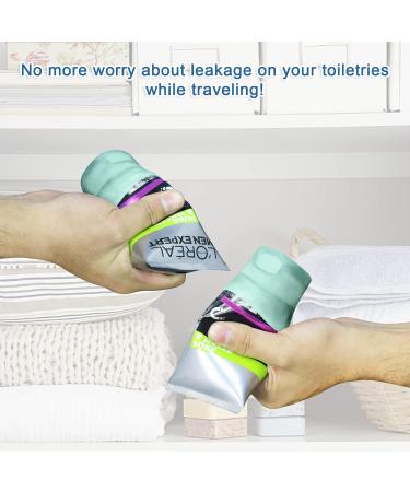 8 Pack Leak Proof Silicone Sleeves for Travel Bottles - Colorful Toiletry Covers for Luggage - Elastic Leak Proof Tool for Women and Men - Fits Most Sizes - 8PCS - Buy Online on GoSupps.com