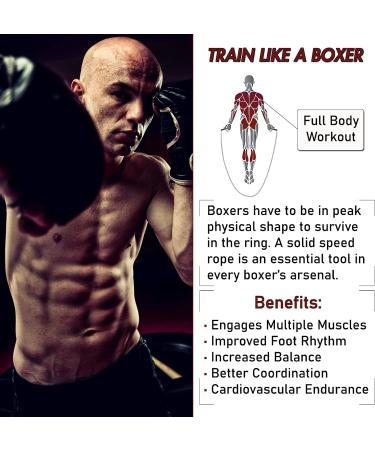 DAMAGE Fight Gear Boxer Classic Speed Rope - Lightweight PVC Skipping Jump Rope for Boxing, Fitness, MMA - Non-Slip Ventilated Handles - Tangle-Free Jump Rope - Buy Online on GoSupps.com