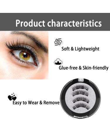 5-Piece Set Magnetic Eyelashes Magnetic Lashes With Applicator Reusable Magnetic Eyelashes 3d Effect Waterproof False/Fake Eyelashes Full Strip For Women Ladies Girls Make Up Makeup Cosmetic - Buy Online on GoSupps.com