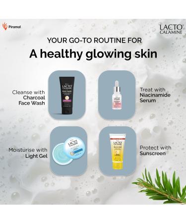 Lact'o Calamin'e Activated Charcoal Face Wash with Aloe Vera & Tea Tree Extract for Deep Skin Detox. Removes fights blackheads & whiteheads. No Parabens No Sulphates - 100 ml Pack of 1 - Buy Online on GoSupps.com