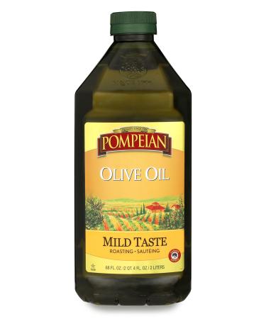 Pompeian Mild Taste Olive Oil, Mild Flavor, Perfect for Roasting & Sauteing, Naturally Gluten Free, Non-Allergenic, Non-GMO, 68 FL. OZ. Mild 68 Fl Oz (Pack of 1)