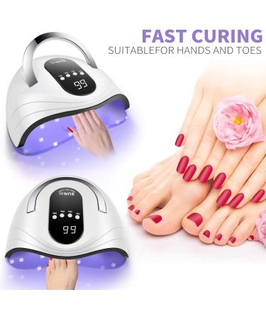 Sunrich 120W UV Gel Nail Lamp LED Nail Light Fast Dryer - Portable White with 4 Timers & Automatic Sensor - Buy Online on GoSupps.com