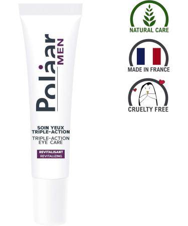 Pol ar Men - Revitalizing Triple-Action Eye Care - 15 ml - Anti-aging eye cream - Anti wrinkle - Anti dark circles - Anti puffiness - Anti fatigue - Fresh - Fragrance free - Made in France - Vegan - Buy Online on GoSupps.com