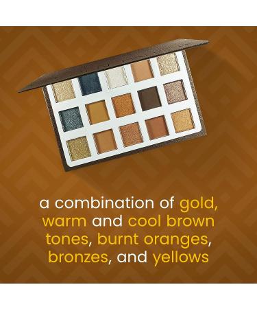 Ccolor Cosmetics Golden 15-Color Eyeshadow Palette | Highly Pigmented, Long-Wearing, Easy-to-Blend Bronze Gold Matte & Shimmer Eye Shadow Palette - Professional Formulated Eye Makeup - Buy Online on GoSupps.com