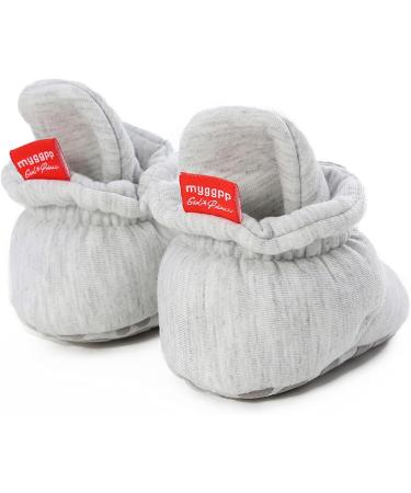 TMEOG Baby Booties Slippers | Infant Boots for Boys and Girls | Winter Sock Crib Shoes | 0-18 Months | Light Grey Star Design - Buy Online on GoSupps.com
