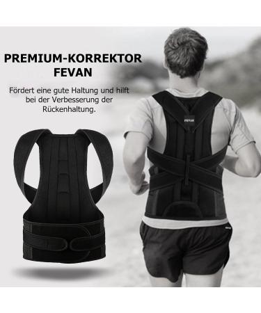 FEVAN Premium Adjustable Posture Correction | Breathable Back Support for Men & Women | Relieves Back & Neck Pain - Small - Buy Online on GoSupps.com