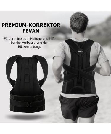 FEVAN Premium Posture Correction for Men & Women | Adjustable Breathable Back Support | Relieves Neck & Back Pain - Large - Buy Online on GoSupps.com