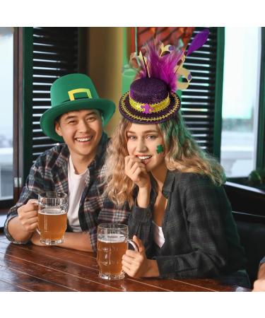 St. Patrick's Day Hair Hoop Green Top Hat Headband Irish Green Hat Elastic Headgear for St. Patrick's Day Feathered St. Patrick's Day Head Hoop Costume Accessories Head Band for Women Purple - Buy Online on GoSupps.com