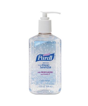PURELL 365912CT Instant Hand Sanitizer Pump Bottle 12 oz 12/CT Clear