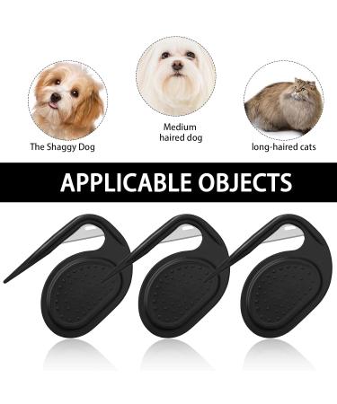 3-Piece Knitting Comb for Cats & Dogs | De-Knot Comb for Pet Grooming & Hair Removal - Black - Buy Online on GoSupps.com