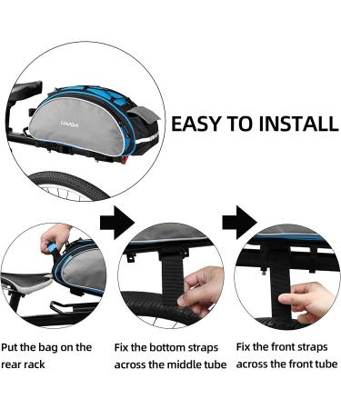 Lixada 13L Bicycle Rack Bag - Multifunctional Rear Seat Pannier for Cycling - Black - Buy Online on GoSupps.com