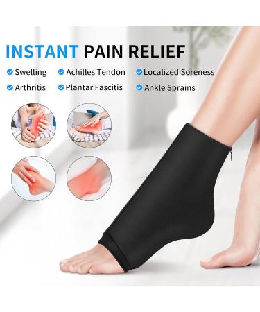 ADvancore Ankle Foot Ice Pack Wrap for Instant Pain Relief - Reusable Gel Cold Pack for Plantar Fasciitis, Sprains, Achilles Tendonitis - Ideal for Swelling and Gout - Buy Online on GoSupps.com