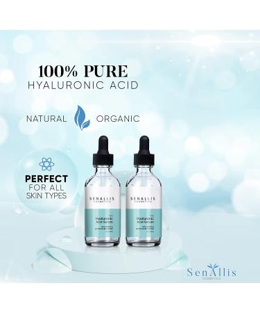 Pure Hyaluronic Acid Serum 2 fl oz & Double Pack | Anti-Aging, Ultra-Hydrating Moisturizer | Made in USA - Buy Online on GoSupps.com