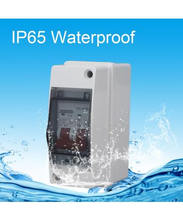 Buy 2P Photovoltaic System DC Miniature Circuit Breaker - IP65 Waterproof PV Disconnect Switch for Off-Grid Solar Power Systems PV Array & RV Solar - Buy Online on GoSupps.com