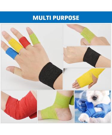 Seadesky Self-Adhesive Bandage for Dogs & Athletes - 4 Roll Mix of Self-Adhering Vet Wrap & Cohesive Bandages - Buy Online on GoSupps.com
