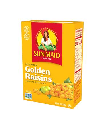 Sun-Maid California Golden Raisins Whole Natural Dried Fruit, Non-GMO, Vegan, 12 oz Boxes (Pack of 2) - Buy Online on GoSupps.com