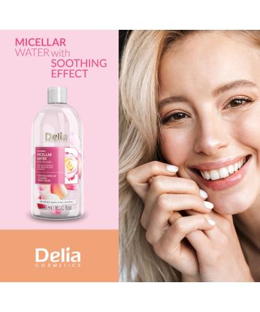  Delia Cosmetics Delia Cosmetics - Soothing micellar water - Facial cleansing with rose petals and allantoin extract - Clean soft fresh and soothed skin - For dry and dehydrated skin - 500ml - Buy Online on GoSupps.com