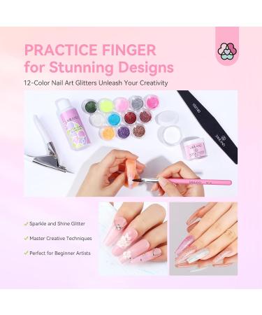 Saviland Acrylic Nail Kit for Beginners - Complete Set with Keratin Powder EMA Monomer Nail Lamp & 100 Tips for Home Practice - Buy Online on GoSupps.com