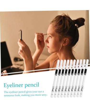 AUTSUPPL 70 Pcs Lying Silkworm Eyeliner White Eyebrow Pencil Highlight Eyeliner Pencil Eye Pencil Wooden Pole - Buy Online on GoSupps.com
