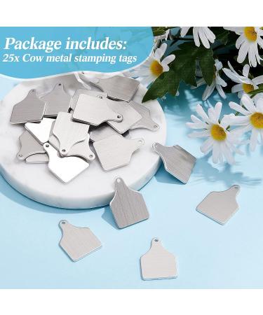 Metal Cow Tags Blank - Aluminum Stamping Blanks for Women's Jewelry - 25 Pieces - Buy Online on GoSupps.com