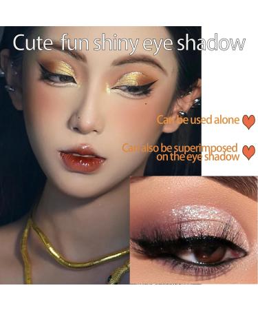 Golden Brown Diamond Liquid Glitter Eyeshadow Stick - Long-Lasting Shimmer Eyeliner for Sparkly Eye Makeup - Buy Online on GoSupps.com