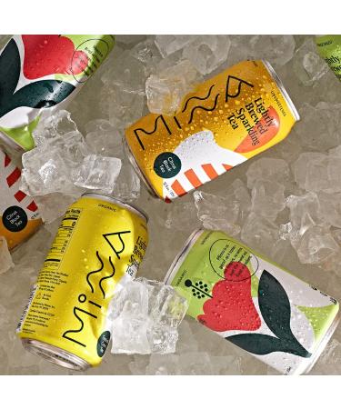 Minna Organic Sparkling Iced Tea Variety Pack - 12-Pack, No Sugar, Zero Calorie, Non-GMO, Fair Trade, 12 Fl Oz Cans - Original Variety - Buy Online on GoSupps.com