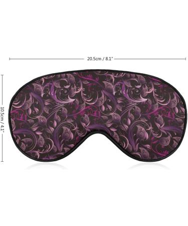 Vintage Violet Paisley Floral Sleep Mask for Women | Adjustable Eye Shades with Elastic Strap - Comfort & Style - Buy Online on GoSupps.com