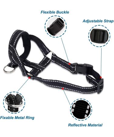 ILEPARK Adjustable Dog Headcollar with Reflective Strap - Easy Control Pet Collar (M Red) - International Shipping Available - Buy Online on GoSupps.com