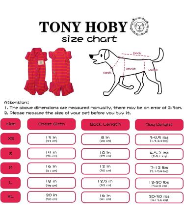 TONY HOBY Dog Pajamas 4 Legged Onesies Soft Cotton Jumpsuit (Rose Red & Orange, Medium) - Female/Male Dog Pajamas - Buy Online on GoSupps.com