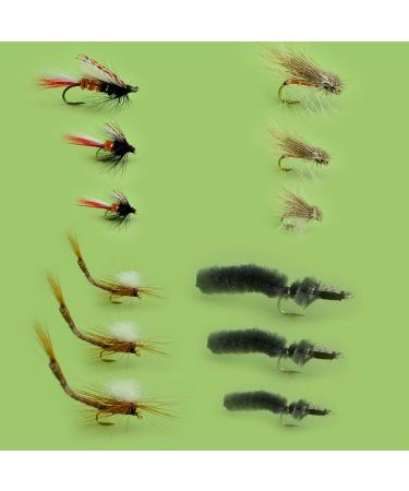 YAZHIDA Fly Fishing Set - Complete Dry Wet Nymph Flies + Mini Fly Box (Mayfly/Skunk) | Best International Shipping - Buy Online on GoSupps.com