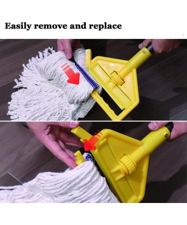 60 inch Metal Commercial Mop Handle - Heavy Duty Side Gate Holder for Floor Cleaning - Quick Change Wet Mop Clamp - Buy Online on GoSupps.com