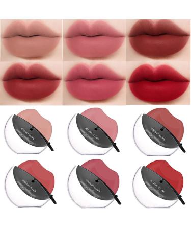 Lazy Lipstick Waterproof  Brillo Forma de Labios  Labiales en Forma de Labios (01-06)