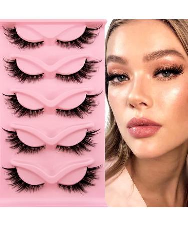 3d false eyelashes cat eye cat-eye natural artificial eyelash extensions set fox eye artificial eyelashes of course look 5 pairs reusable handmade light faux mink eyelashes (2-2) HR-FOX-2-2