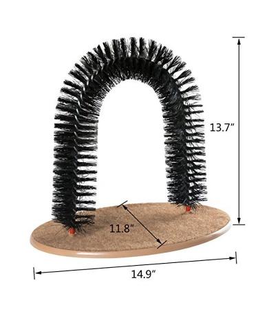 AikoPets Cat Arch Self Groomer with Cat Scratch Pad and Catnip - Interactive Grooming and Play Toy for Cats - Buy Online on GoSupps.com