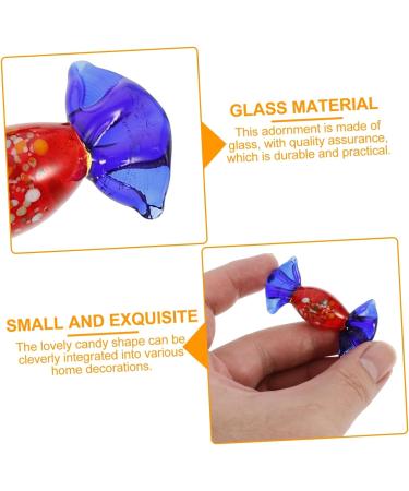 HOMSFOU 10 Pcs Candy Ornaments Faux Candy Decor Treats Collection Stained Glass Candies Stocking Stuffer Gifts Glass Candy Decorations Murano Glass Candy Modeling Multicolored Glass Puppet - Buy Online on GoSupps.com