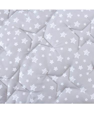 Large Non-Slip Baby Playpen Mat | Extra Thick 79x63 Inch Playmat for Infants & Toddlers with Star Quilting | Grey Baby Floor Mat - Buy Online on GoSupps.com