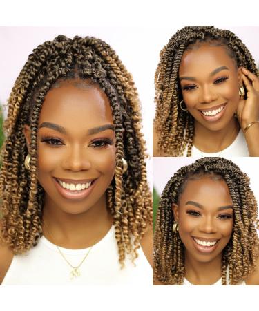 Passion Twist Hair 10 Inch 9 Packs Crochet Extensions for Black Women - T1b/27 - Buy Online on GoSupps.com