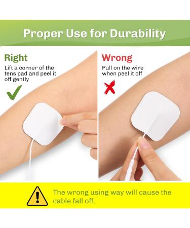 Buy TENS Unit Replacement Pads - 20PCS Self-Adhesive Electrodes Multiple Sizes 2mm Connector for Optimal Pain Relief - Buy Online on GoSupps.com