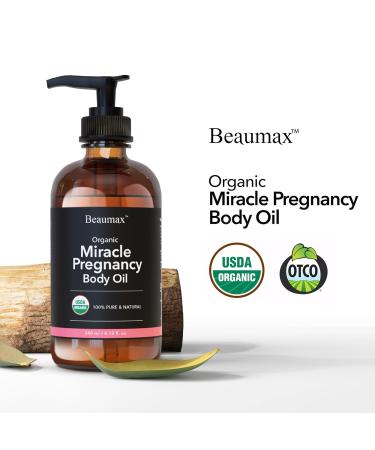 Miracle Pregnancy Body Oil - USDA Organic | Nourishing 240ml/8.12 fl.oz for Expecting Moms - Buy Online on GoSupps.com